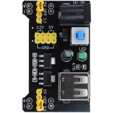 Lot de 5 modules d'alimentation pour plaque d'essai, régulateurs de tension CC bidirectionnels pour 3,3 V/5 V (1/5)