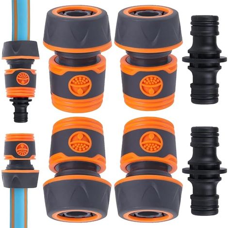 4 Pièces Embout Tuyau Arrosage, Raccord de Tuyau d'arrosage 3/4 Pouce Raccord de Tuyau Plastique pour Robinet de Maison, 16mm, Extension Rapide du Tuyau, Accessoires de Raccord (1/5)