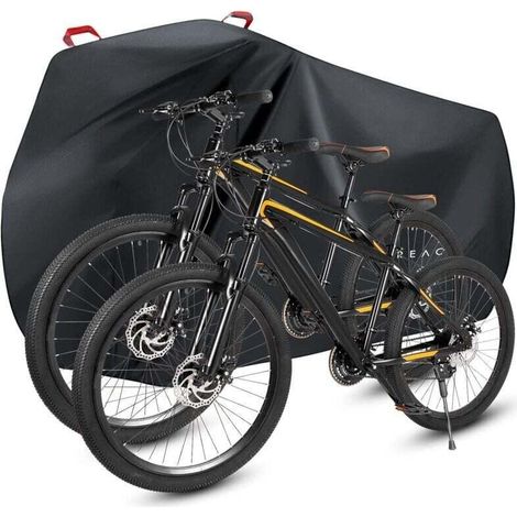 Housse de vélo étanche Housse de Protection élo Extérieur pour 1 ou 2 Vélos 210D Nylon Housse de Pluie de Vélo avec Trous de Verrouillage Imperméable Anti-Poussière Neige UV (XL) (1/5)