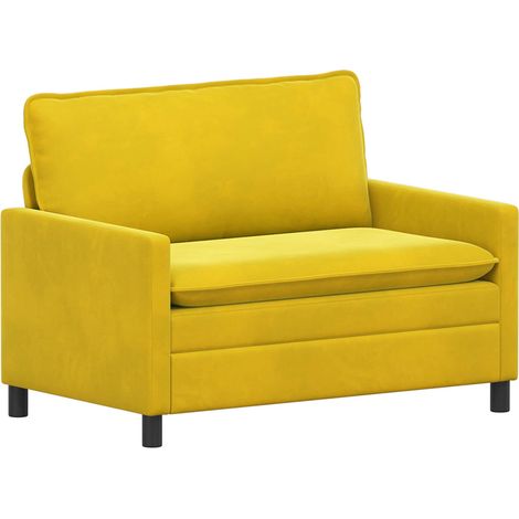 Sofá Amarillo 126 x 81 x 87,5 cm Terciopelo vidaXL