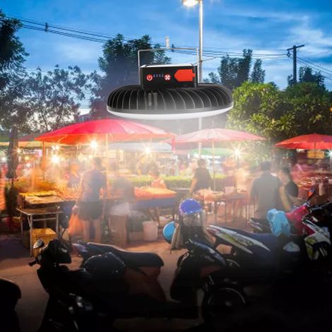 Wiederaufladbare Solar-Campinglampe, tragbare Zeltlampe, Lampe für Nachtmarktstände (1/5)