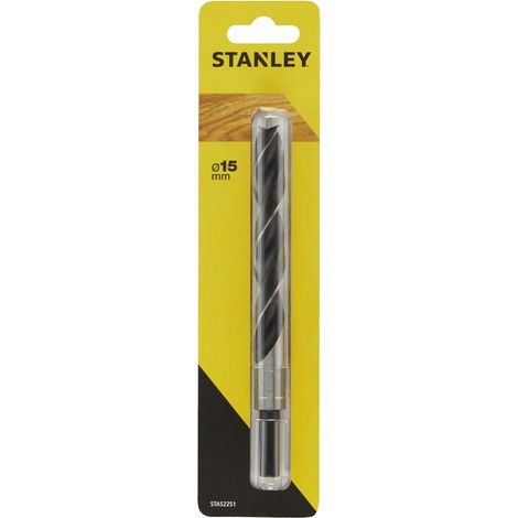 Broca de acero con punta centradora ø 15.0 mm.  STANLEY STA52251-QZ