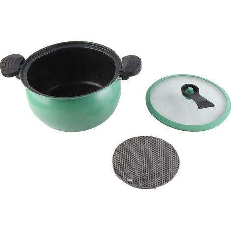 Autocuiseur domestique antiadhésif à micro-pression, multifonctionnel, grande capacité, vert, 7 L (1/5)