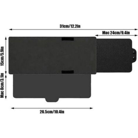 Extension pare soleil voiture - Protection UV Installation sans outils - Conduite - Noir (1/5)