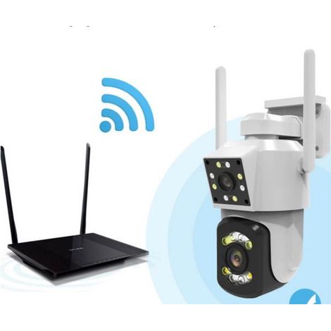 TELECAMERA IP WIFI DOME DOPPIA TELECAMERA ROTAZIONE 360'' PTZ YH-A3-90332