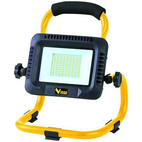 Vigor 34786-24 Proiettore LED Ricaricabile 50W 5000lm 11,1V 4,4Ah Autonomia 3-10h colore Nero (1/5)