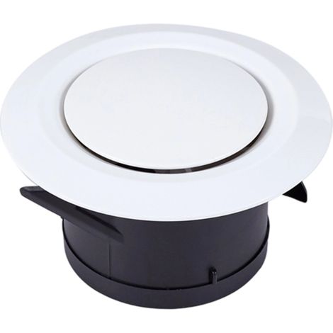 Bouche d'extraction et d'insufflation d'air Ø100, SL.GT 3 griffes articulées - Grille de ventilation plastique ronde orientable - Ventilation par ventilateur (1/5)