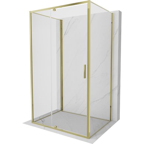 Mexen Exo-R 3S duschkabine 3-seitig schwenkbar 120 x 85 cm, transparent, gold - 819-120-085-50-00-3S (1/5)