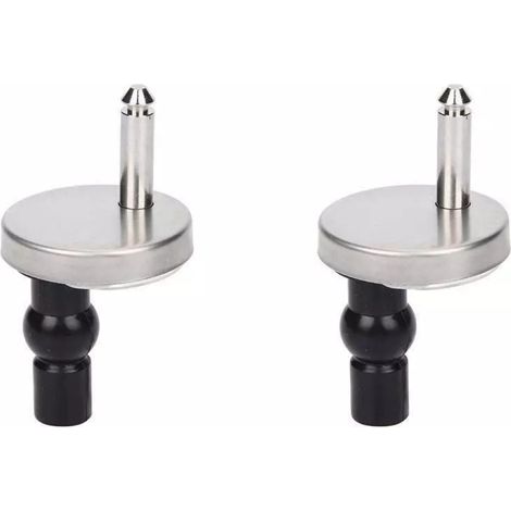Paire de charnières pour abattant de WC, fixation supérieure, dégagement rapide, vis 40mm, caoutchouc noir, toilettes murales (1/5)