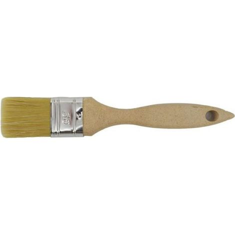 Pinceau Anglais - 36x14 mm - Composite Bois Fibres Synthétiques - Virole Métal Galvanisé - Pour Peintures Acryliques - 1 Pièce (1/3)