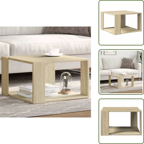 Couchtisch Sonoma-Eiche 51,5x51,5x30 cm Holzwerkstoff - Couchtisch - Esszimmertisch - Wohnzimmerschreibtisch - Holztisch - Sideboard (1/5)