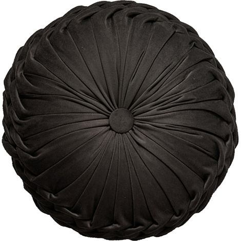 Coussin rond en velours uni, coussin citrouille, coussin rond pour salon, coussin rond pour canapé (1/5)