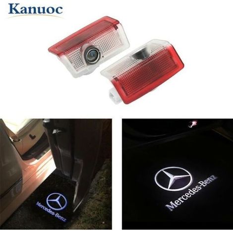 2pcs LED de la porte de voiture LOGO PROJECTOR SHOSTHED Lampe ombre pour Mercedes - Benz W166 W212 W213 W176 W177 V177 W246 W247 W20