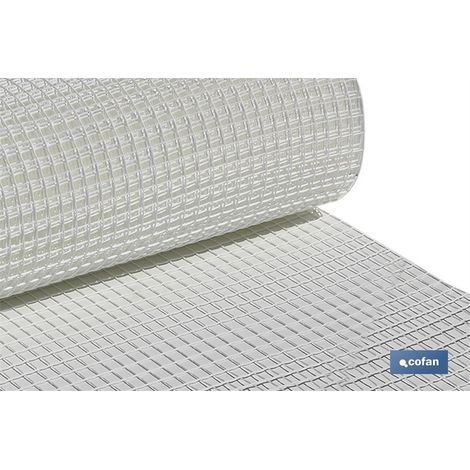 Quadratisches Kunststoff-Gartennetz, 20 mm, Weiß, 1 x 25 m (1/4)
