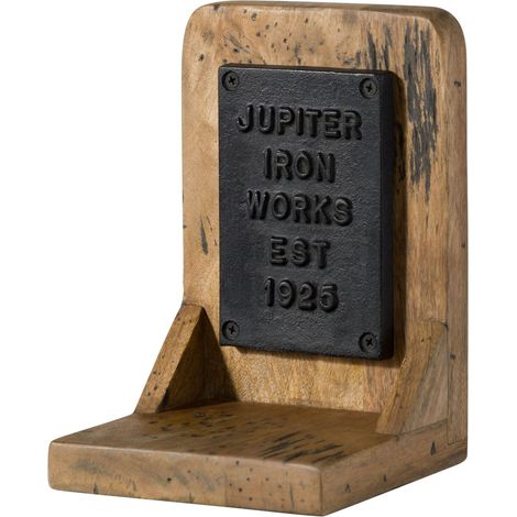 Étagère murale en bois de manguier brun clair laqué RAILWAY 188 (1/3)