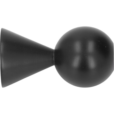 Bougeoir en bois peint en noir, support décoratif pour bougie, centre de table, hauteur 9,9 cm (1/5)