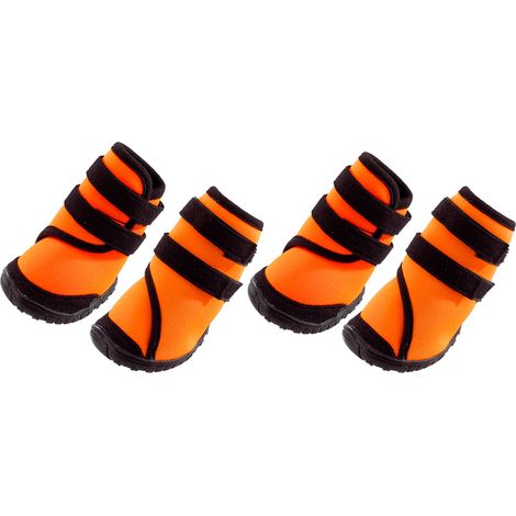 Ferplast TREKKING SHOES Chaussures de protection antidérapantes pour chiens. 4 tailles. Variante SMALL - Misure: 6 x 7 x h 10 cm - Orange