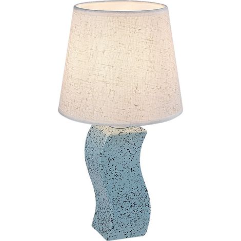 Lampe de table décorative Dayami Rabalux bleu-turquoise avec abat-jour beige céramique 1xE14 40W (1/5)