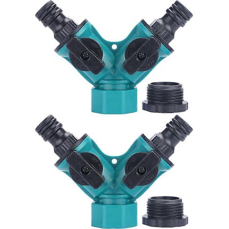 Adaptateur de tuyau d'arrosage en Y, raccord étanche (8 pièces), dimensions : 9,50 x 10,50 x 4,00 cm. (1/5)