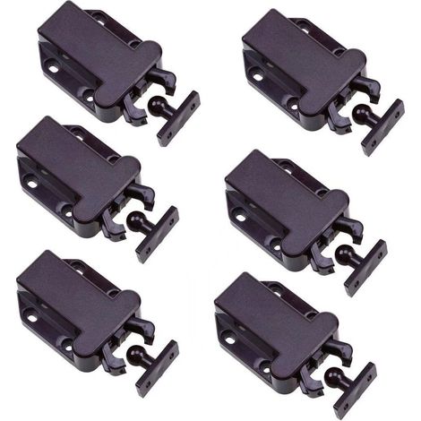GROOFOO Lot de 6 loquets à libération tactile pour placard – Loquets non magnétiques pour tiroir (1/4)