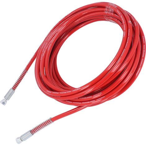 Tuyau flexible haute pression pour pulvérisateur sans air, universel, en fibre, longueur 15 m, diamètre 1/4 pouce, rouge (1/5)