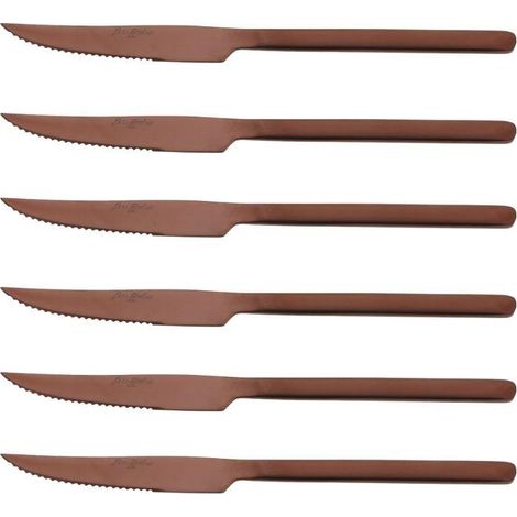 Jean Dubost - Couteaux de table Anuradha cuivre (lot de 6)