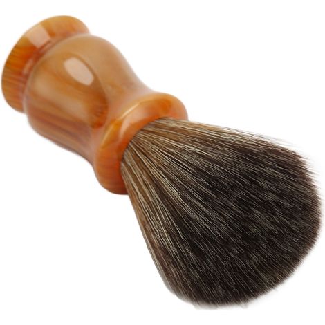 Brosse à barbe portable homme, pinceau mousse à raser séchage rapide, poils synthétiques, nettoyage doux pour barbe, accessoire grooming. (1/5)