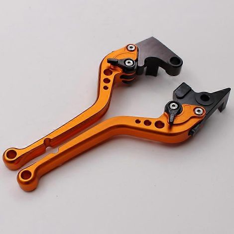 Pour motos Yamaha FZ6 FZ8 FZ1, klaxon de frein en alliage d'aluminium modifié, poignée CNC, biellette de direction (orange 2)