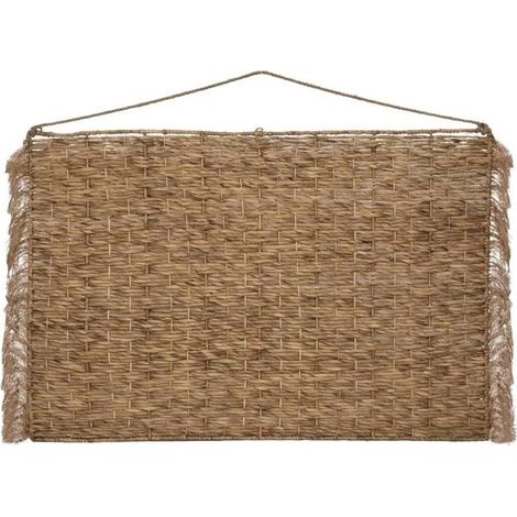 Atmosphera – Tête de lit en jacinthe 178cm – Fer, jute et jacinthe végétale – Style bohème chic – Dimensions H. 110cm, L. 1,2m (1/3)