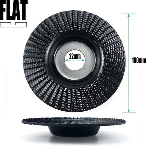 22 mm de diamètre intérieur en noir Disque à meuler pour meuleuse d'angle, disque à meuler plat, disque à meuler biseauté, meule, outil de bricolage pour le travail du bois (1/5)