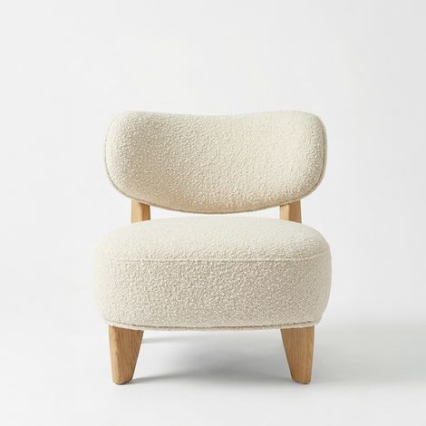 Fauteuil COMO écru - Laine Bouclée (1/4)