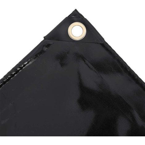 vidaXL Tarpaulin 650 g/m² 2x3 m Black