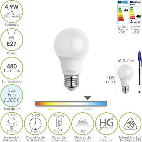 LED Lampe Maurer Standard E27 4 9W Blau 60mm