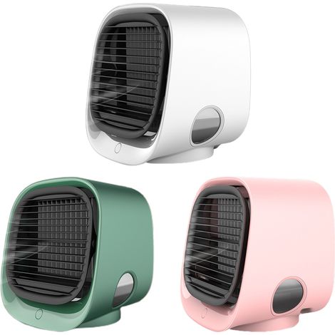 Leiser, wassergekühlter Mini-USB-Ventilator für Zuhause oder Büro, grün. (1/5)