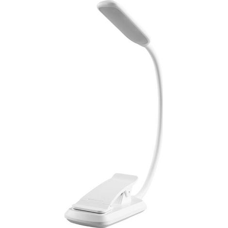 Rechargeable Reading Light Clip-on Reading Lamp Stepless Dimming 3 Colors (Warm, White and Mixed Colors) 360° Flexible Neck Bed Reading Lamp Clip Book Night Travel (1/4)