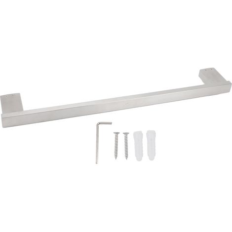 Porte-serviettes carré en aluminium, barre à serviettes large et polyvalente pour salle de bain de maison ou d'hôtel (1/5)