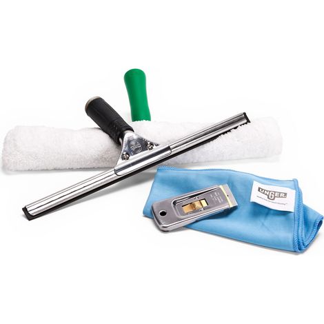 Unger Window Cleaning Fensterreinigungs-Kit für Haushalt und Büro, 4-Teilig (1/5)
