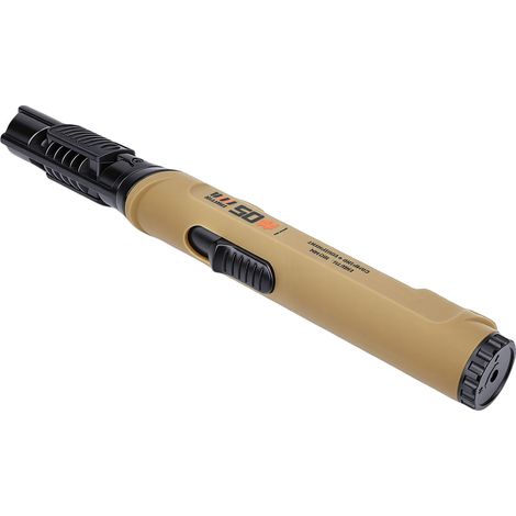 Briquet de camping portable, résistant au vent, rechargeable, à flamme jet et verrou de sécurité pour l'extérieur. (1/5)