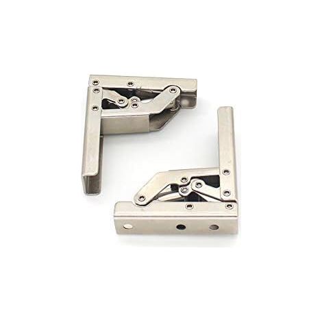 CSPARKV 2 paquets de support d'angle de 90 degr¨s support de support d'affichage pliable support de porte pliante/charni¨¨re d'¨tag¨¨re support cach¨ cadre de table accessoires de meubles (2PCS) (1/5)