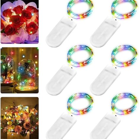 Ensemble de 6 lampes LED, 20 diodes, construction en cuivre, alimentées par piles, pour la décoration et une utilisation dans divers environnements.-AquaForge (1/5)
