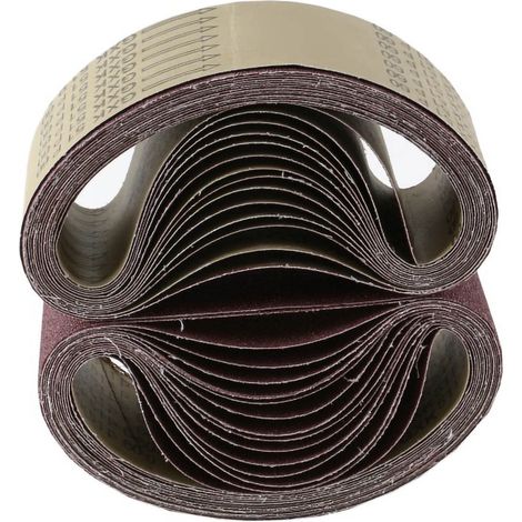 Bande abrasive brun oxyde d'aluminium 100 grains, courroie de ponçage de rechange pour ponceuse polisseuse, outil de remplacement en anneau.