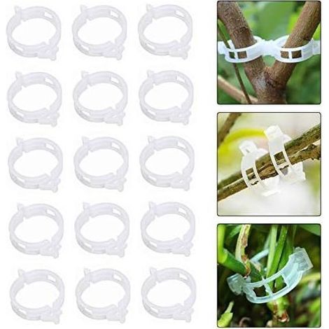 30mm 200 Pièces Pinces de Greffage en Plastique Graft Croissance Clip Fleur Clips de Fixation Plastique Clips de Vigne de Tomate Outils de Jardinage Utilisé pour que les Plantes Grimpantes Pou (1/5)