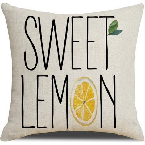Federa cuscino 45X45 CM dolce limone decorativo divano JAŚ FOR LA