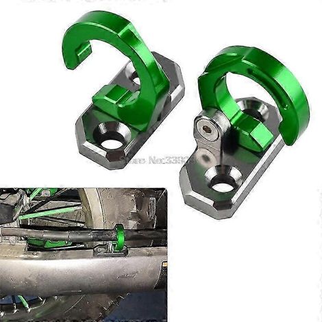 Support de collier de serrage pour câble de durite de frein arrière pour Kawasaki KX 80 85 100 125 250 500 KLX 140 140L 140G 250 250S 250R 300R 650 KDX250 (noir) (1/5)