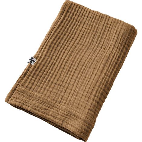 OUREA - Serviette de Douche 70x130cm Gaze de Coton Camel (1/3)