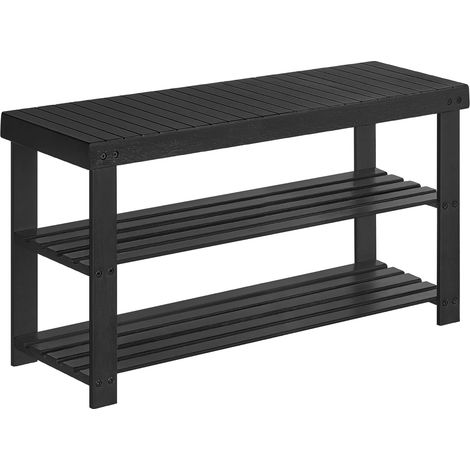 1 Banc à Chaussures en Bambou, 3 Niveaux, Capacité 130 Kg, Pour Entrée et Chambre (1/5)