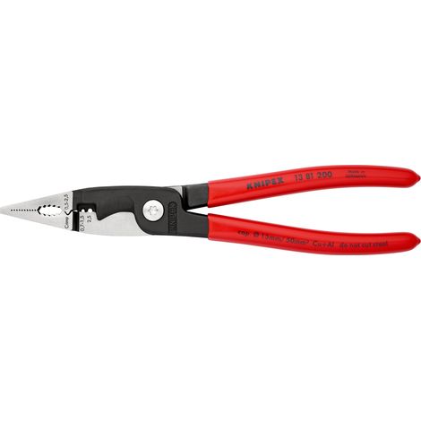 KNIPEX 13 81 200 Alicate para instalaciones eléctricas recubiertos de plástico Negro atramentado 200 mm (1/3)