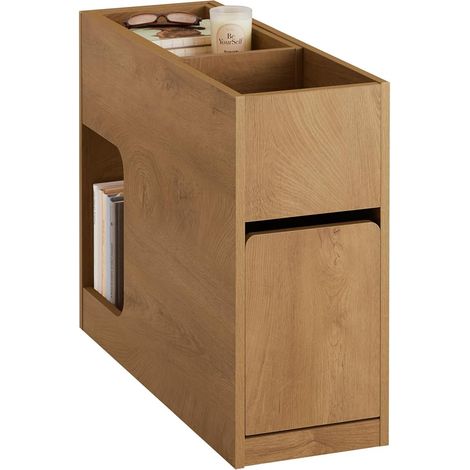 Sobuy – Table d'appoint bout de canapé FBT158N – 1 tiroir coulissant – 1 plateau amovible – Dimensions L70 x P25 x H55 cm – Panneaux de particules
