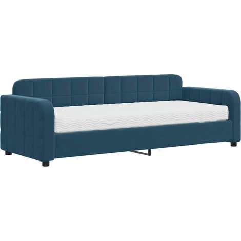 Maison Exclusive - Divano Letto con Materasso Blu 80x200 cm in Velluto