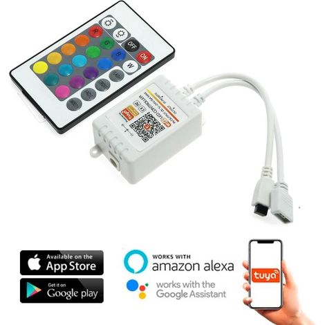 Mini contrôleur SmartHome pour bandes LED RGB avec télécommande IR/APP - Ledme - LM2187 (1/3)